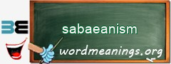 WordMeaning blackboard for sabaeanism